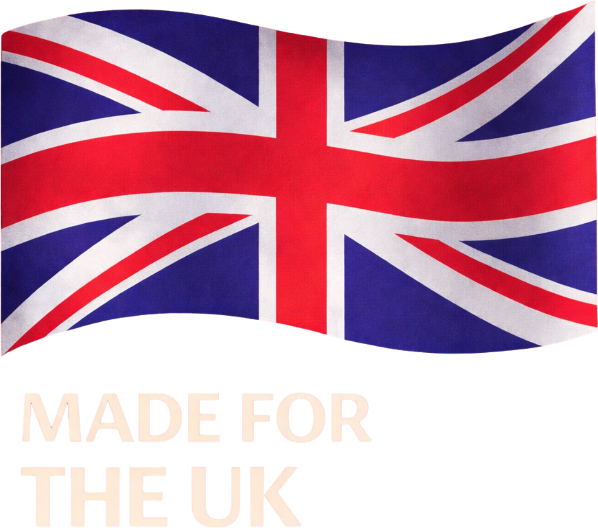Made for UK with flag